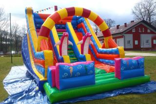 dmuchana zjeżdżalnia delfiny,dmuchańce rzeszów